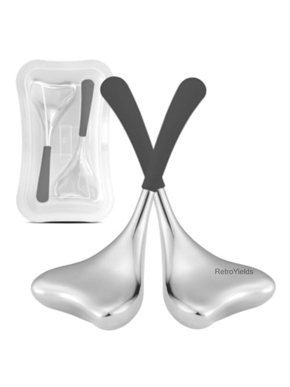 Stainless Steel Cryo Sticks Ice Globes Facial Massage Gua Sha Set